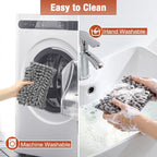 Ceiling Fan Cleaner Duster with Extension Pole, Fan Blade Cleaner Microfiber Cleaning Tool with Reusable Chenille Mop Head for High Ceiling Fan Blade Blinds Cobweb