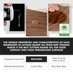 RMP Finishes Cutting Board Oil for Wood Butcher Block, Charcuterie, Food Grade Finish, 8oz