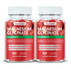 Magnesium Glycinate Gummies 1000mg, High Absorption Sugar Free Magnesium Potassium Supplement for Relaxation, Stress Relief, and Sleep Support for Adults & Kids - 180 Strawberry Gummies