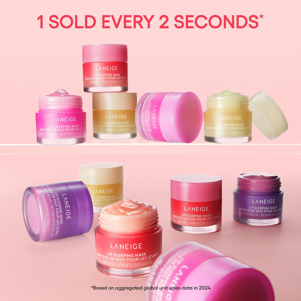LANEIGE Lip Sleeping Mask, Berry: Nourishing Overnight Lip Treatment with Vitamin C, Shea & Murumuru Butter for Hydrating Dry, Flaky Lips