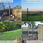Vocray Bird Netting for Chicken Coop 25x25 Ft, 1/2" Mesh Aviary Netting