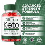 Ultima Keto ACV Gummies - Ultimate Keto Plus ACV Apple Cider Vinegar 525 MG Per Gummy, Ultimaketo+ACV Supplement All Natural Premium Ingredient Advanced Formula (60 Gummies)