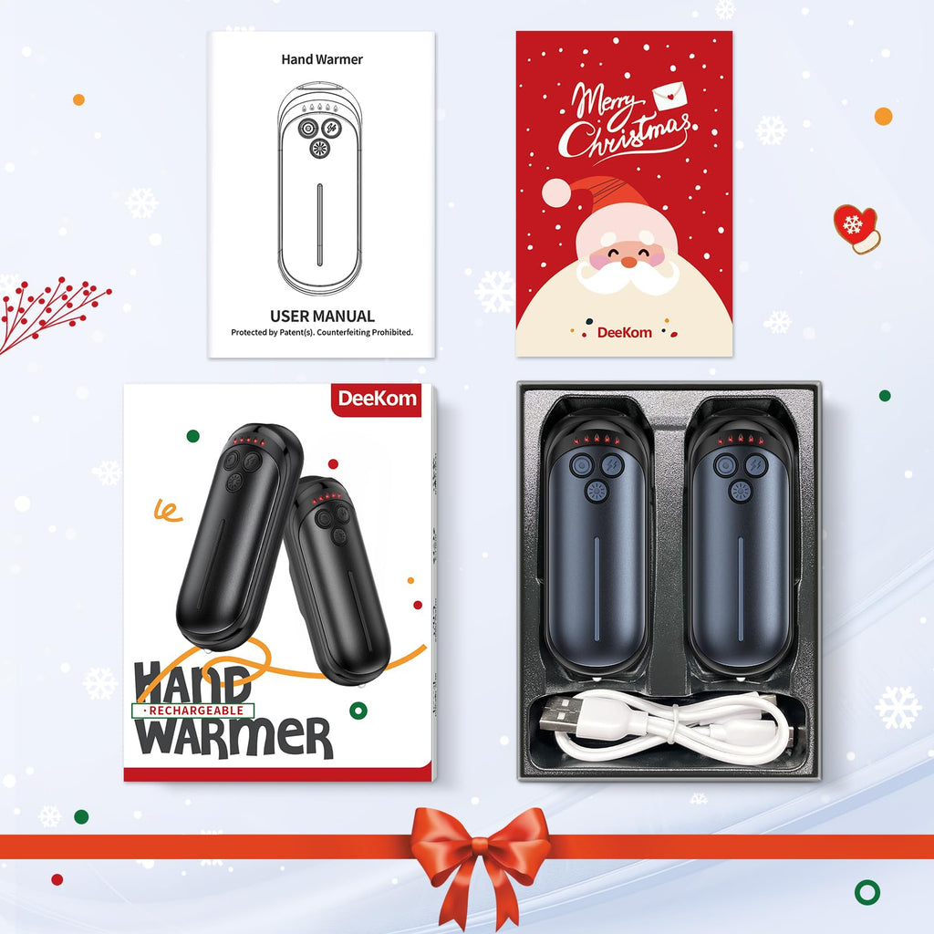 DeeKom Rechargeable Hand Warmers 2 Pack,15H*2 Long Safe Heat