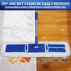 EHADOO 36" Commercial Dust Mop: Dry Dust Broom for Hardwood Floors Cleaning - 2 Mop Pads 59" Long Handle Heavy Duty Frame - Industrial Professional Cleaning Supplies for Hotel Warehouse School Janitor