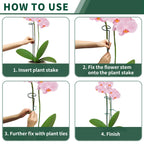 36” Tall Plant Stakes, 6 Pack Plant Support Stakes,6mm Heavy-Duty Metal Garden Stakes, Flower Stakes for Lilies, Dahlias, Gladiolus, Sunflowers, Tomato, Clematis