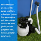 1.5" x 40" Pool Hose Replacement, Pack of 2 - Compatible with Above Ground Pools Filter Pump Hoses, Sand Filters, Saltwater Systems (1,500-2,500 GPH), White