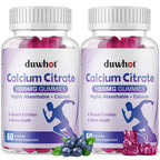 Calcium Citrate Gummies, Chewable Calcium Citrate 1000mg for Bone, Muscle & Immune Support, Ultimate Absorption Calcium Supplements for Women & Men, Blueberry, 120 Chews