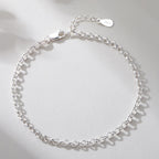 TOPCRED 925 Sterling Silver Bracelet, Rolo Chain Bracelet for Women, Exquisite Gifts for Wife Women 7 Inches