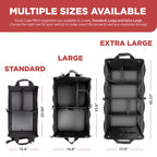 TRUNKCRATEPRO Extra Large Multi Compartments Collapsible Portable Trunk Organizer with Metal Hooks, Recommended for Really Large Loads Black Extra Large