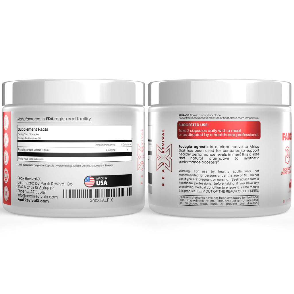 Testosterone Booster for Men with Fadogia Agrestis 1000mg Per Serving - Improve Natural Testosterone production, Increase Energy and Muscle Growth - Workout Supplement USA Made (60 Capsules)
