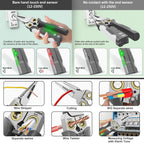 GADO Pro 8-in-1 Wire Stripper/Cutter with Voltage Tester & Dual Alarms - Heavy Duty 12-250V AC/DC Electrical Tester for Hot/Neutral Wires - Electrician, HVAC, Car Repair Tool (Gray)
