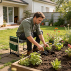 Toptoo Garden Kneeler and Seat with 11.5" Wide Pad, Foldable Garden Stool with 2 Tool Bags, Heavy Duty Garden Kneeler for Gardening, Women, Horticulturist