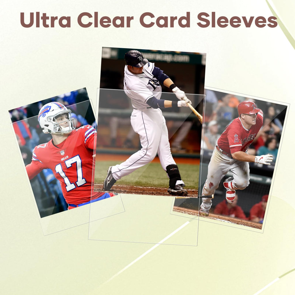 Mlikero 10000 Count Card Sleeves, Clear Soft Trading Card Sleeves, Polypropylene (PP), Fit for MTG, TCG, Baseball, Football, Game Cards