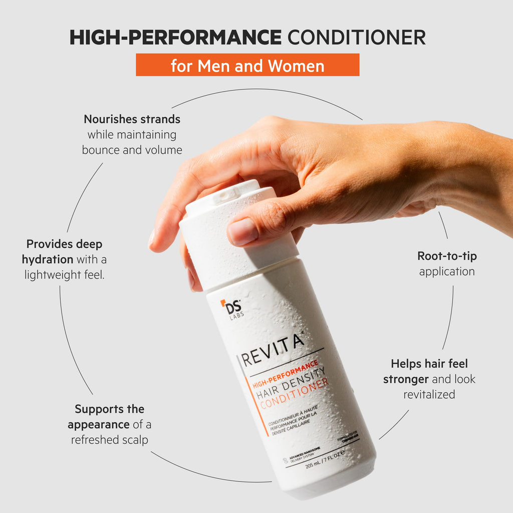 DS Labs For Men & Women Revita Shampoo & Conditioner Kit - Two-Step Scalp Care System for Fuller-Looking, Volumized Hair, Lightweight Hydration, Sulfate & Silicone Free, Color Safe, 205 mL
