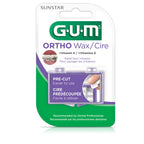 GUM Orthodontic Wax for Braces and Dental Devices - Soothing Dental Wax with Vitamin E - Clear Color - Unflavored (Pack of 1)