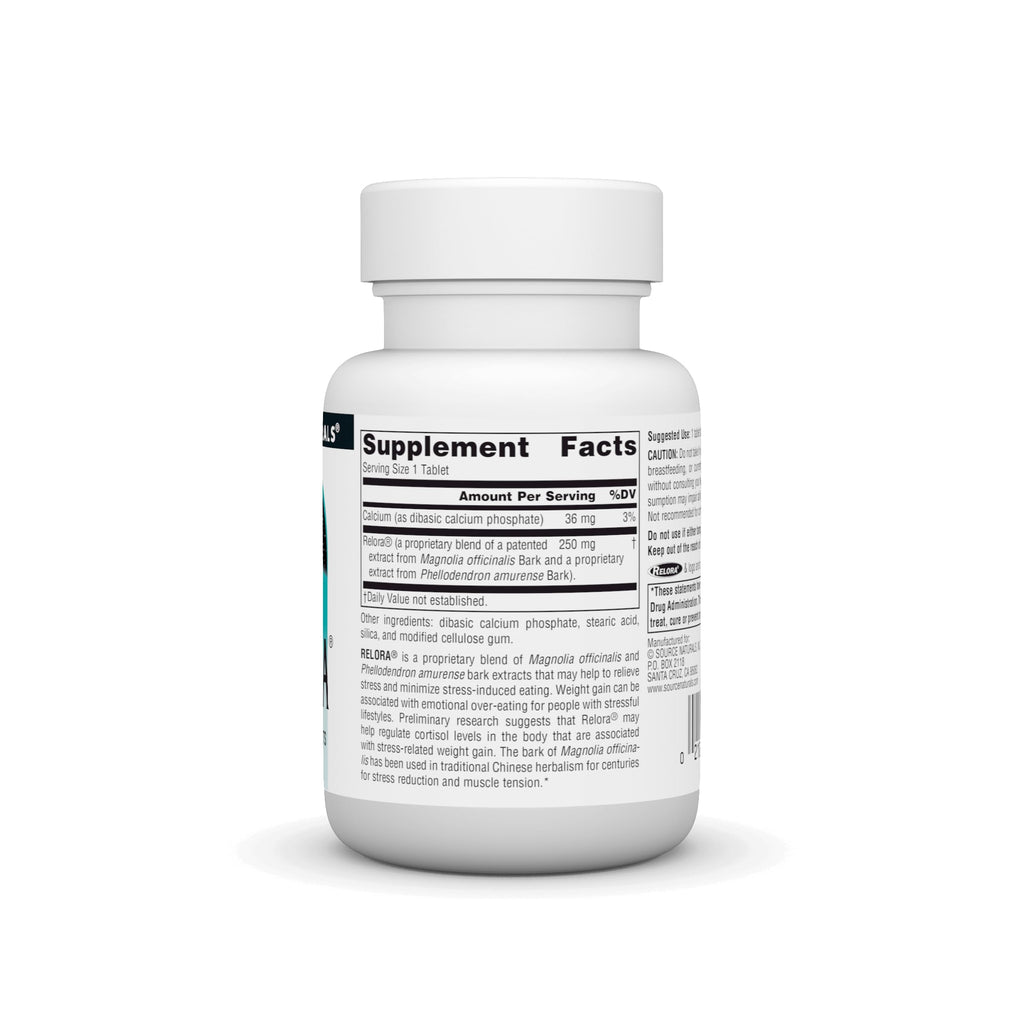 Source Naturals Relora, Promotes Healthy Eating Behavior and Muscle Relaxation Support*, 250 mg - 90 Tablets