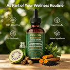 Vixion Soursop Liquid Drops, Vegan, Non-GMO, Easy Dropper for Daily Use, 2 Fl Oz (60 mL) (1pcs)
