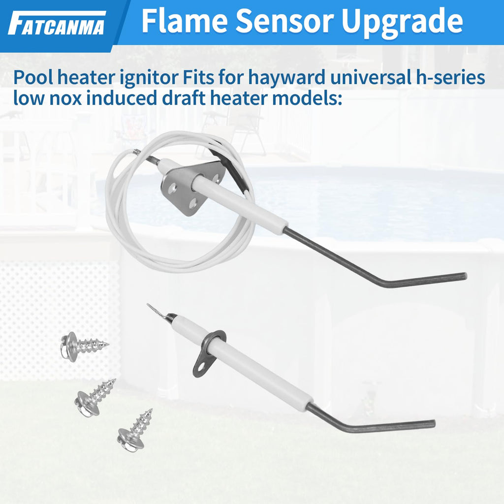 IDXLFLS1930 Pool Heater Flame Sensor for Hayward Universal H-Series Induced Draft and Gas Heater H250IDL H300IDL H400IDL H150FD