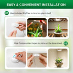 SANSI 20W(5W*4) Puck Grow Lights for Indoor Plants Full Spectrum, 4 Head Plant Lights for Indoor Growing, LED Plant Lamp for Growth with Timer, Auto On Off 4 8 12 Hrs Greenhouse,No Dimmable