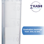 Kashi Scientific 2mL Clear Snap Cap Microcentrifuge Tube with Graduation, Lab Grade Polypropylene Plastic [2mL, 1000]