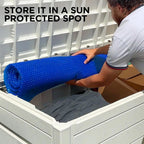 Shop Square 12' x 24' Oval Solar Cover for Inground and Above Ground Pool, 8 Mil - Premium Heavy Duty Solar Blanket for Above Ground Pool, Blue - Made in USA