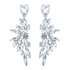 BriLove Women's Wedding Bridal Earrings Prom Dangle Earring Clear