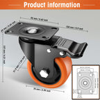 ASRINIEY 3" Caster Wheels - Heavy Duty Casters Set of 4 Dual Locking Swivel
