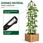 Yotoworth Garden Obelisk Trellis, 6.3 ft Tall, Black, 1PC