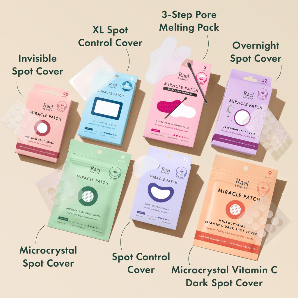 Rael Miracle Overnight Spot Cover Hydrocolloid Acne Pimple Patches (104 Ct)