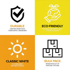 40-Gallon Corrugated Cardboard Trash & Recycling Containers (10 Pack) - Heavy-Duty, Disposable & Recyclable Waste Bins for Events, Festivals & Construction Sites - Easy Assembly & Foldable Storage