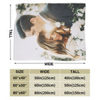 QETXVI Custom Blanket with Photos, USA Made 50"x 60"