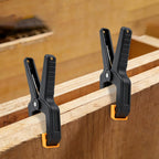 50 Pack Spring Clamps, Heavy Duty Plastic Woodworking Clamps & Multi-Use Hanging Clips for Balloon Arch Clips, Tarp Clips & Backdrop Holder, Durable Hand Tool Kit, 2 Colors