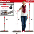 Microfiber Mops for Floor Cleaning, Flat Dust Mop with 4 Washable Pads, Dual-Sided Flip Mop for Wet & Dry Use, Extendable 62’’ Handle with Scraper, Floor Mops for Hardwood,Laminate,Vinyl,Kitchen,Tile
