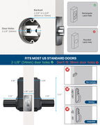 HIDALIFE Keyless Entry Door Lock, Keypad Door-Lock with Handle, Touchscreen, Auto-Locking, Anti-peep Password, Easy to Install for Front Door, Home, Office, Matte Black 4 Pack