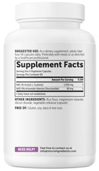 Micro Ingredients NAC with NAD+ 2,000 mg Per Serving, 240 Vegetarian Capsules | 2-in-1 N-Acetyl-L-Cysteine with Nicotinamide Adenine Dinucleotide | Non-GMO, Gluten Free