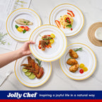 100PCS Plastic Plates 10 Inch Heavy Duty Disposable Plates for Everyday Use