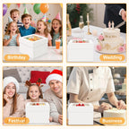 15 PCS Cake Boxes 12 Inch, 12x12x8 Tall Cake Box, 12 Inch Cake Box with Window, White Bakery Boxes, Large Baking Boxes, Cajas Para Pasteles, 12x12 Cake Boxes for Birthday, Wedding, Party, Business