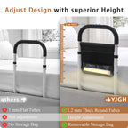 Bed Rails for Elderly Adults Safety, Bed Assist Rails for Seniors, Adjustable (19.3"-23") with 0.47 in Thick Steel Tube, Fits King, Queen, Full, Twin Bed