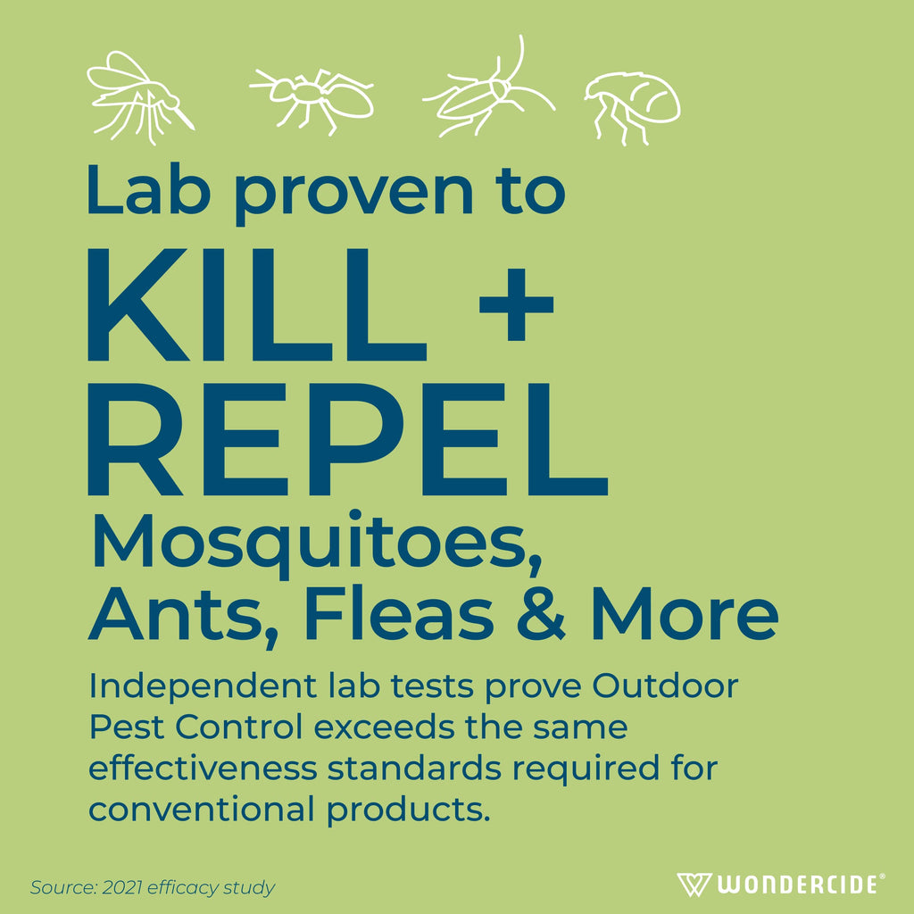Wondercide - Outdoor Pest Control Spray with Natural Essential Oils - Mosquito, Ant, Flea, Tick, Insect Repellent, Treatment, Killer - Safe Around Pets Kids 32 oz