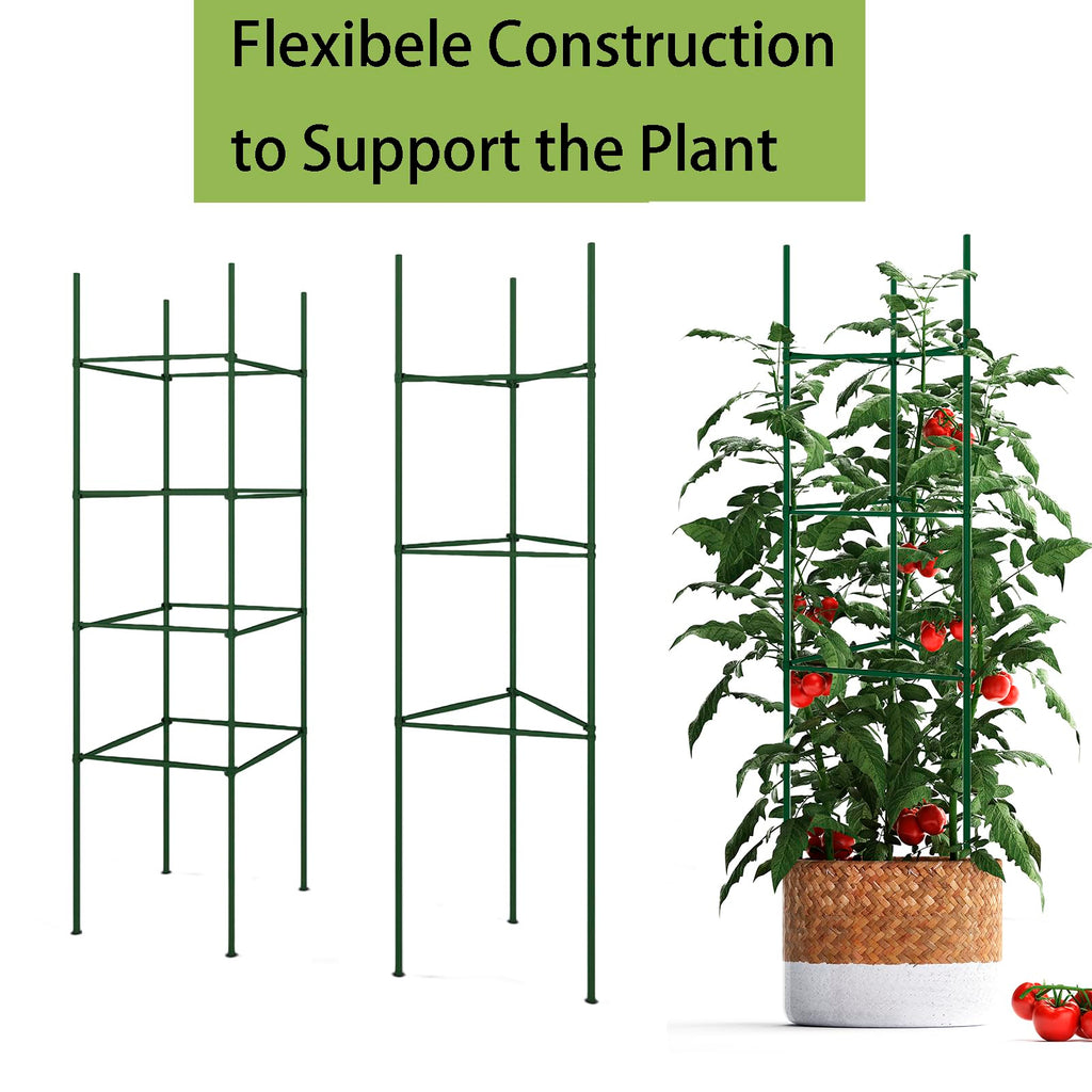 60PCS Plant Stake Arms for Tomato Cage，Expandable 11.8" Plant Supports Trellis Connector Clips for 11mm Garden Plants Stakes Stand Outdoor/Indoor
