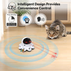 ORSDA Cat Laser Toy, 2-in-1 Interactive Automatic Motion Activated Moving 8 Holes Whack A Mole Feather, USB Rechargeable Electronic Smart Sensor Kitten Toys for Indoor Exercise