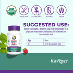 MaryRuth Organics Kids Immune Support Gummies | USDA Organic | Vitamin C, Zinc, and Elderberry Gummies for Kids| Immune Support for Ages 4+ | Vegan | Non-GMO | Gluten Free | 60 Count