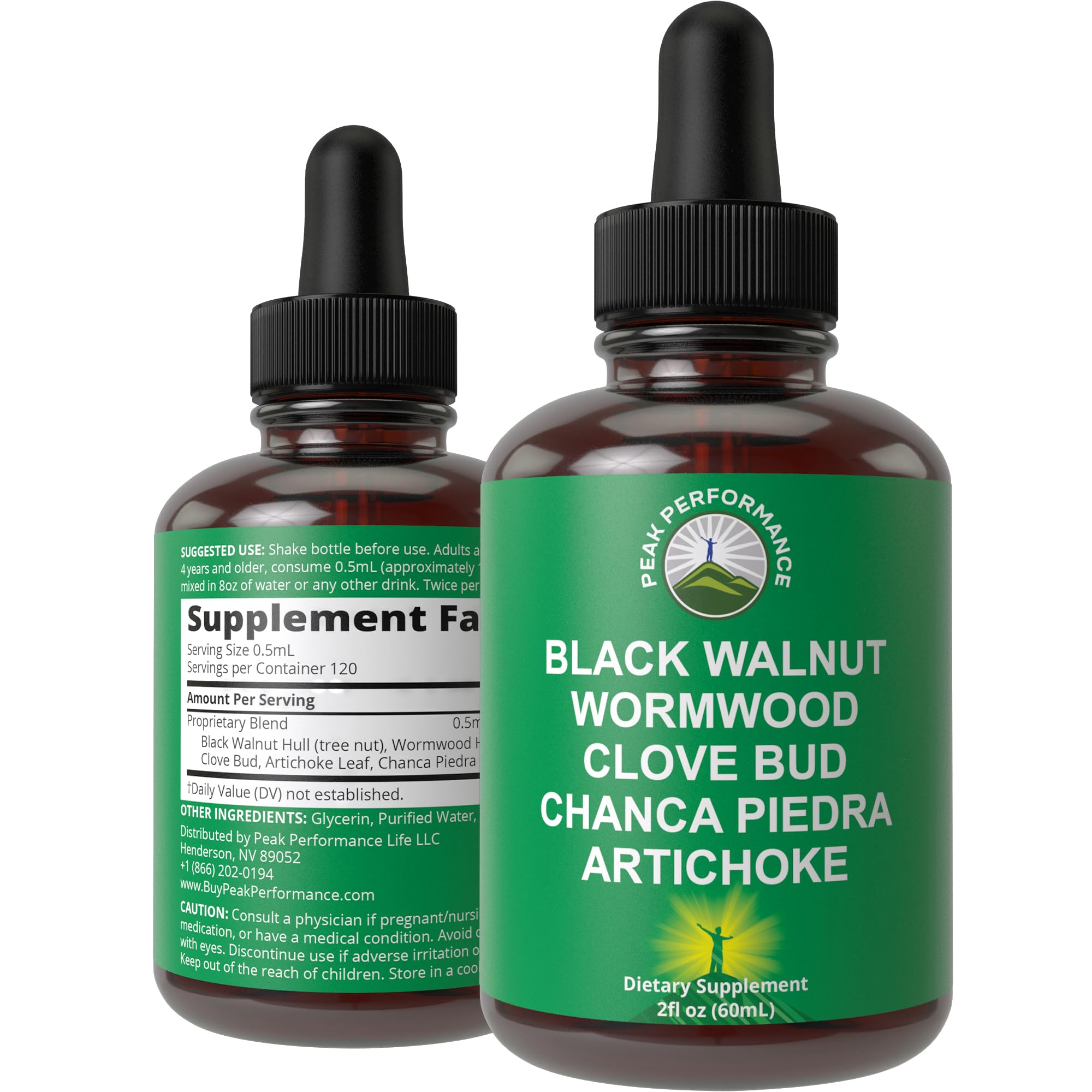 Wormwood Black Walnut Clove Cleanse for Humans. Elimination Detox + Intestinal Support Liquid Tincture Supplement for Adults and Kids. with Artichoke and Chanca Piedra for Additional Benefits