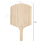 New Star Foodservice Wooden Pizza Peel, 16" L x 14" W, 24" Overall