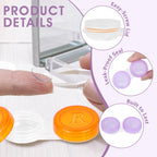 Phyyixs 180 Pack Contact Lens Cases Bulk, Transparent Cute Contact Lens Case for Home & Travel, 6 Color (180)