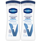 Vaseline Intensive Care Lotion, Unscented, Advanced Repair 2-Pack – Non-Greasy Moisturizer for Extremely Dry Skin, 10 Oz Ea