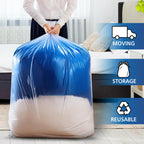 5 Pack 40” x 58” Extra Large Clear Plastic Storage Bags for Luggage Cover