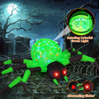 COMIN 9FT Halloween Inflatables Decorations Green Spider Yard LEDs Decor