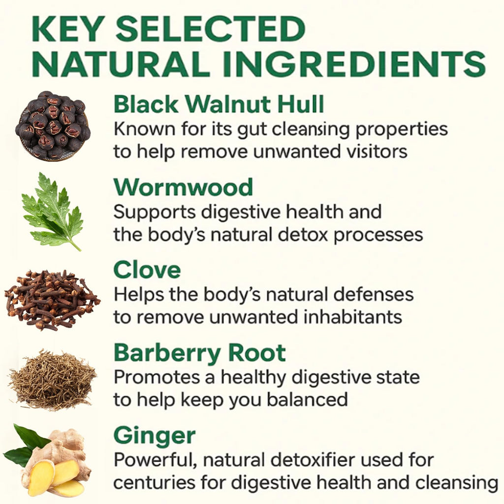 Nitidissima Gut Cleanse, Purity Shield, Gut and Colon Support, Non-GMO for Women & Men, Black Walnut Hull, Wormwood, Ginger (1)