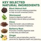 Nitidissima Gut Cleanse, Purity Shield, Gut and Colon Support, Non-GMO for Women & Men, Black Walnut Hull, Wormwood, Ginger (1)